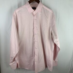 Proper Cloth Button Down Long Sleeve Shirt Mens Pink 100% Cotton Preppy 52 Chest